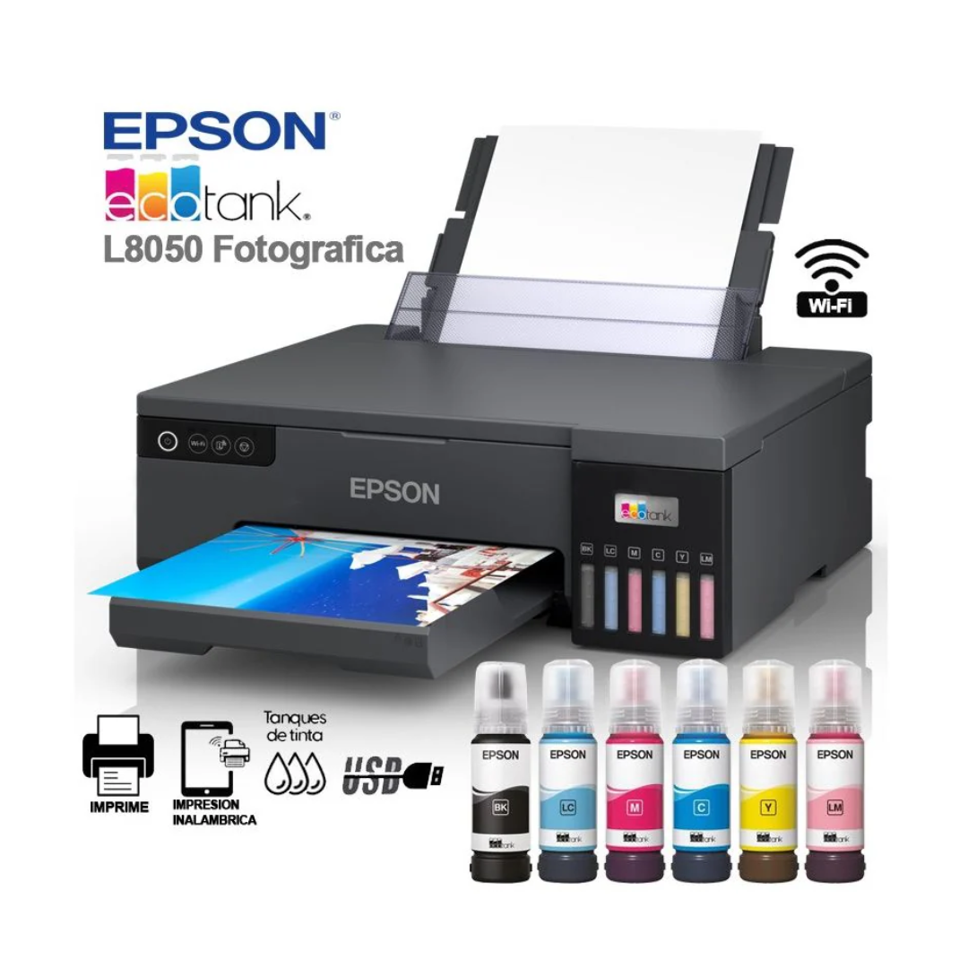 IMPRESORA FOTOGRÁFICA EPSON ECOTANK L8050 WIFI - 1
