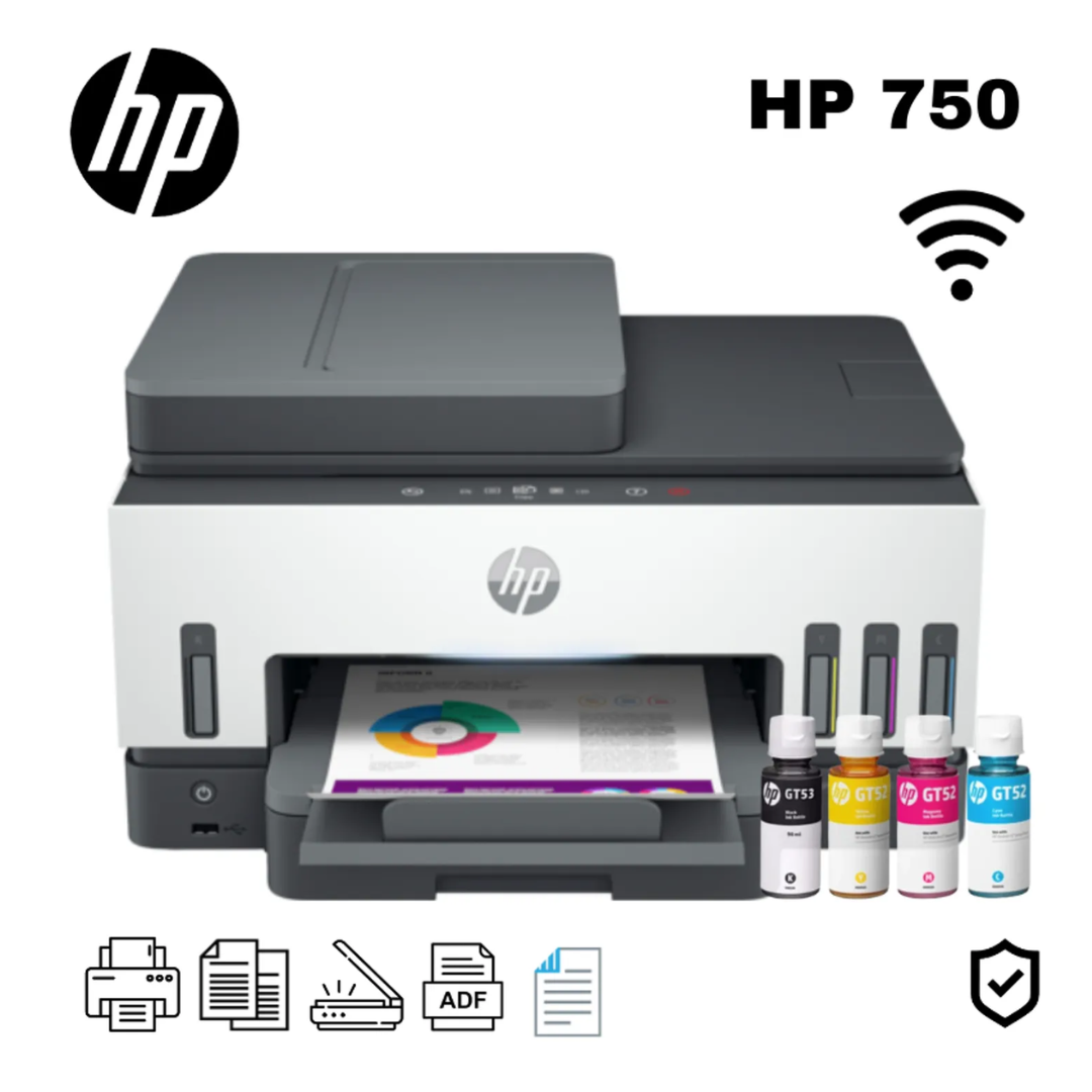IMPRESORA MULTIFUNCIONAL HP SMART TANK 750 WIFI DÚPLEX ADF - 1