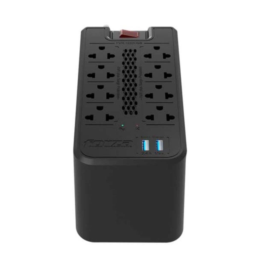 ESTABILIZADOR FORZA FVR-1222 USB-2 1200VA 600W 220V 8 TOMAS - 2