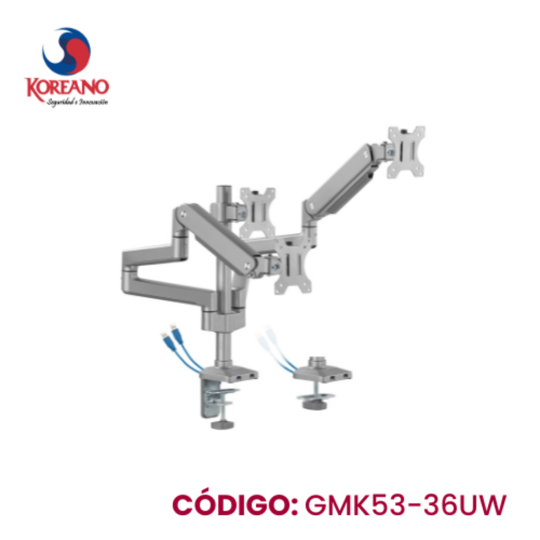 SOPORTE AJUSTABLE TRIPLE PARA MONITORES DE 17' A 32' GMK53-36UW - 1