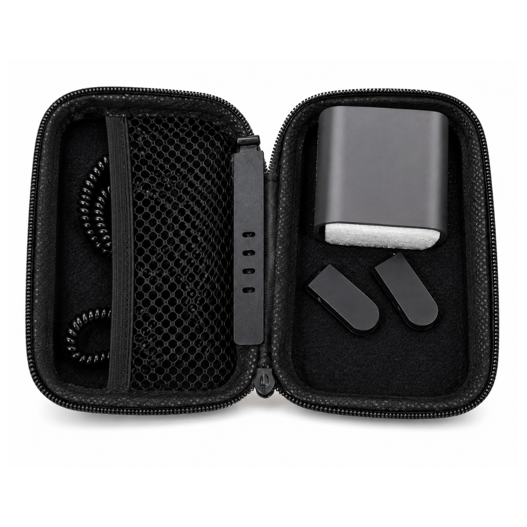 CASE PROTECTOR NEGRO PARA CARGADOR IPHONE + FUNDA - 2