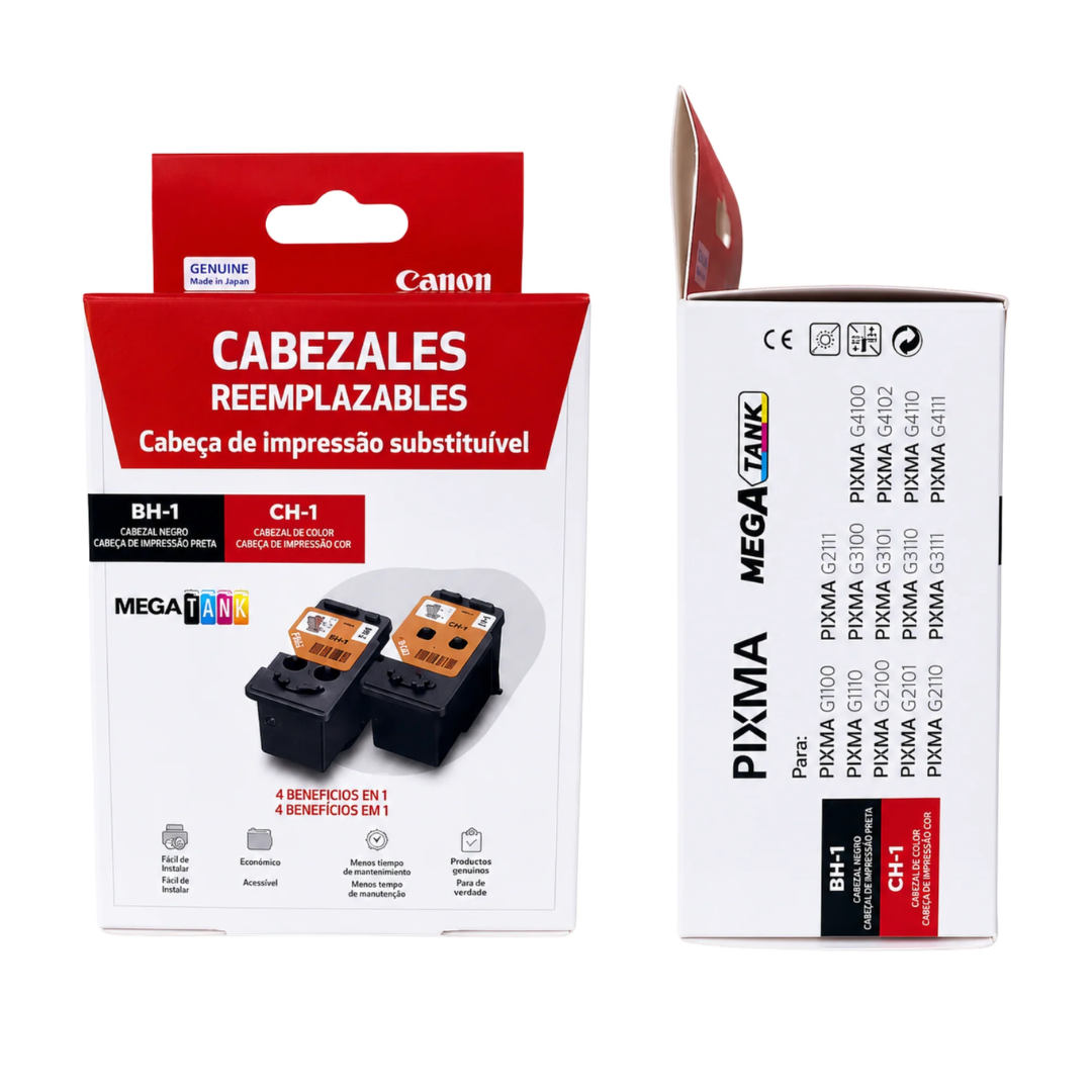 CABEZAL CANON COMBO KIT BH-1 NEGRO + CH-1 COLOR PIXMA SERIE G - 1