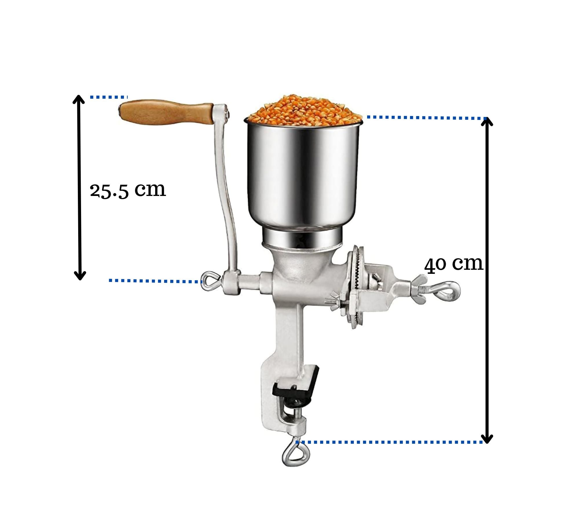 MOLINO MOLEDOR MANUAL PARA GRANOS TOLVA ALTA MARCA CORONA - 2