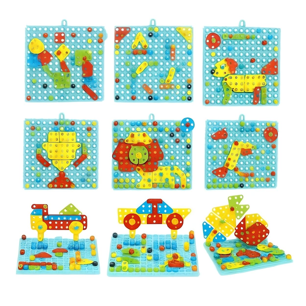 SET DIDÁCTICO MOSAICO CON TALADRO 262 PZS PARA NIÑO - 4