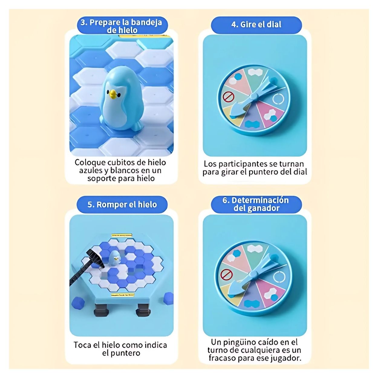 JUEGO TRAMPA DE PINGÜINOS LOCOS ROMPE HIELO PARA NIÑOS - 4