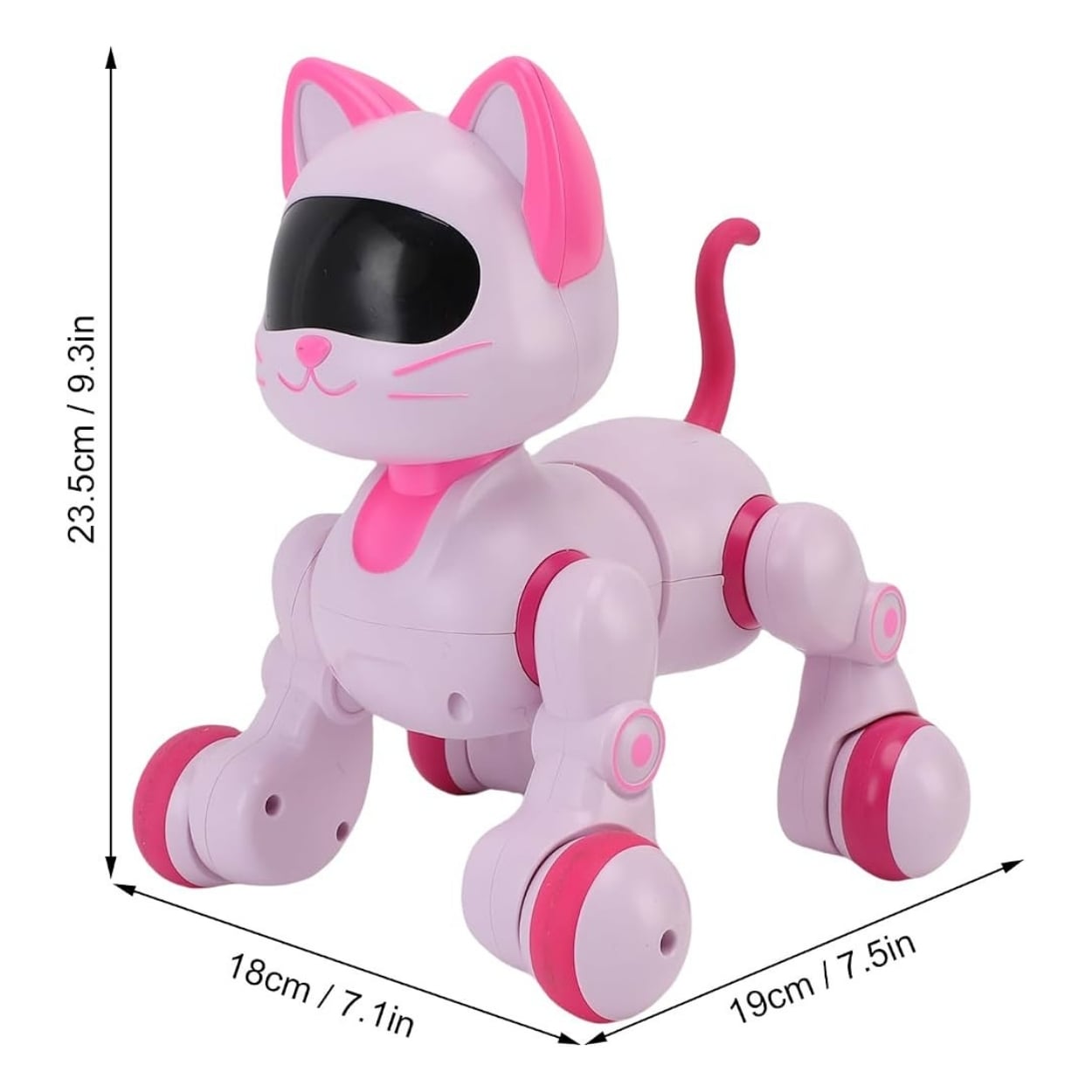 GATO ROBOT INTERACTIVO CONTROL REMOTO LUCES Y SONIDO ROSA - 6