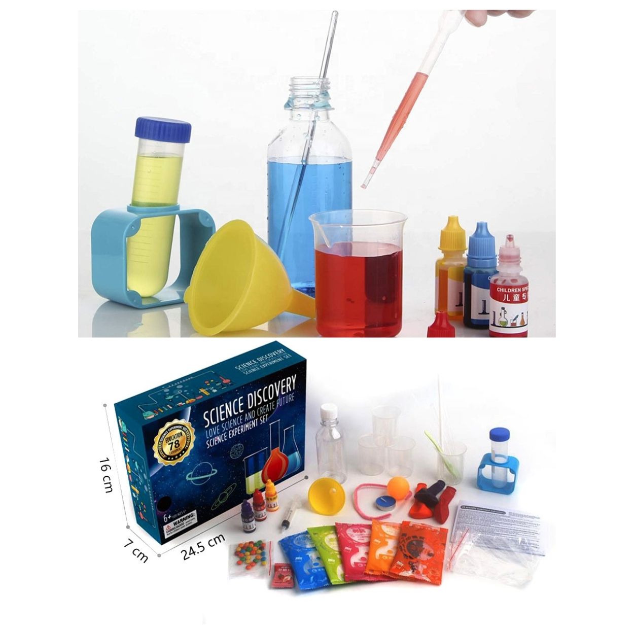 SET DIDÁCTICO MICROSCOPIO Y LABORATORIO CIENTÍFICO DE EXPERIMENTOS PARA NIÑOS - 8