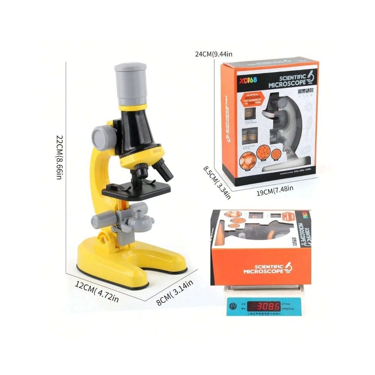 Microscopio de Juguete Científico Educativo STEM para Niños Ampliación 100X A 1200X - 5