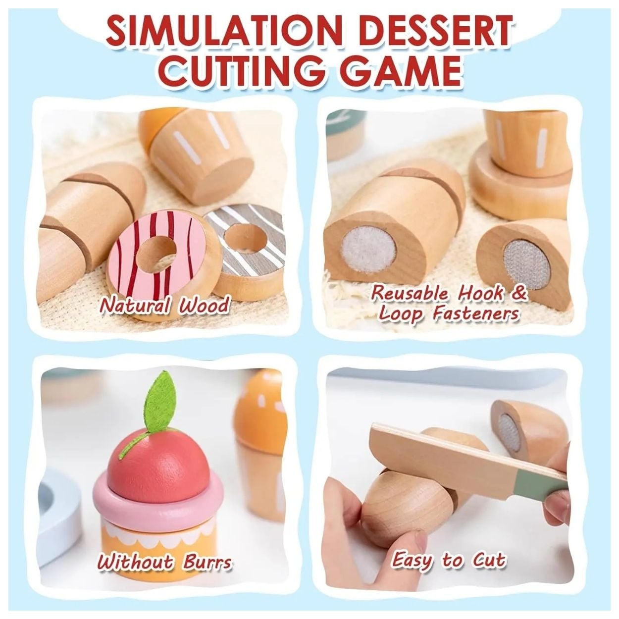 SET DIDÁCTICO DESAYUNO DIVERTIDO MONTESSORI DE MADERA - 6