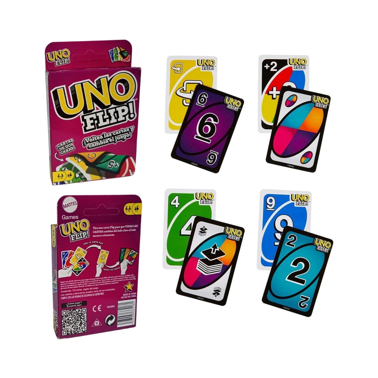JUEGO DE CARTAS UNO-FLIP! DIVERSIÓN AL DOBLE - 1