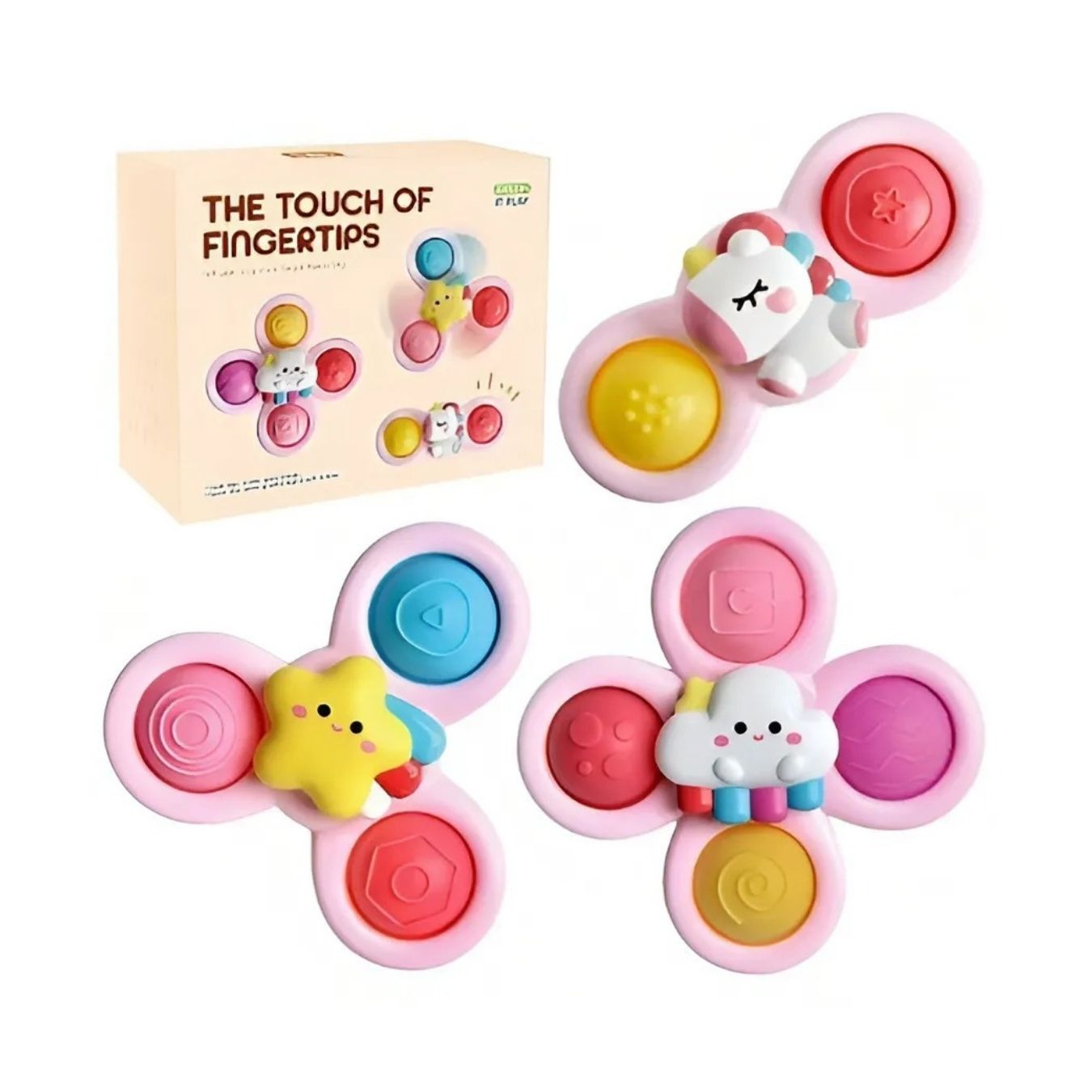 SET DE SPINNERS SENSORIALES DE UNICORNIO PARA BEBÉ - 5