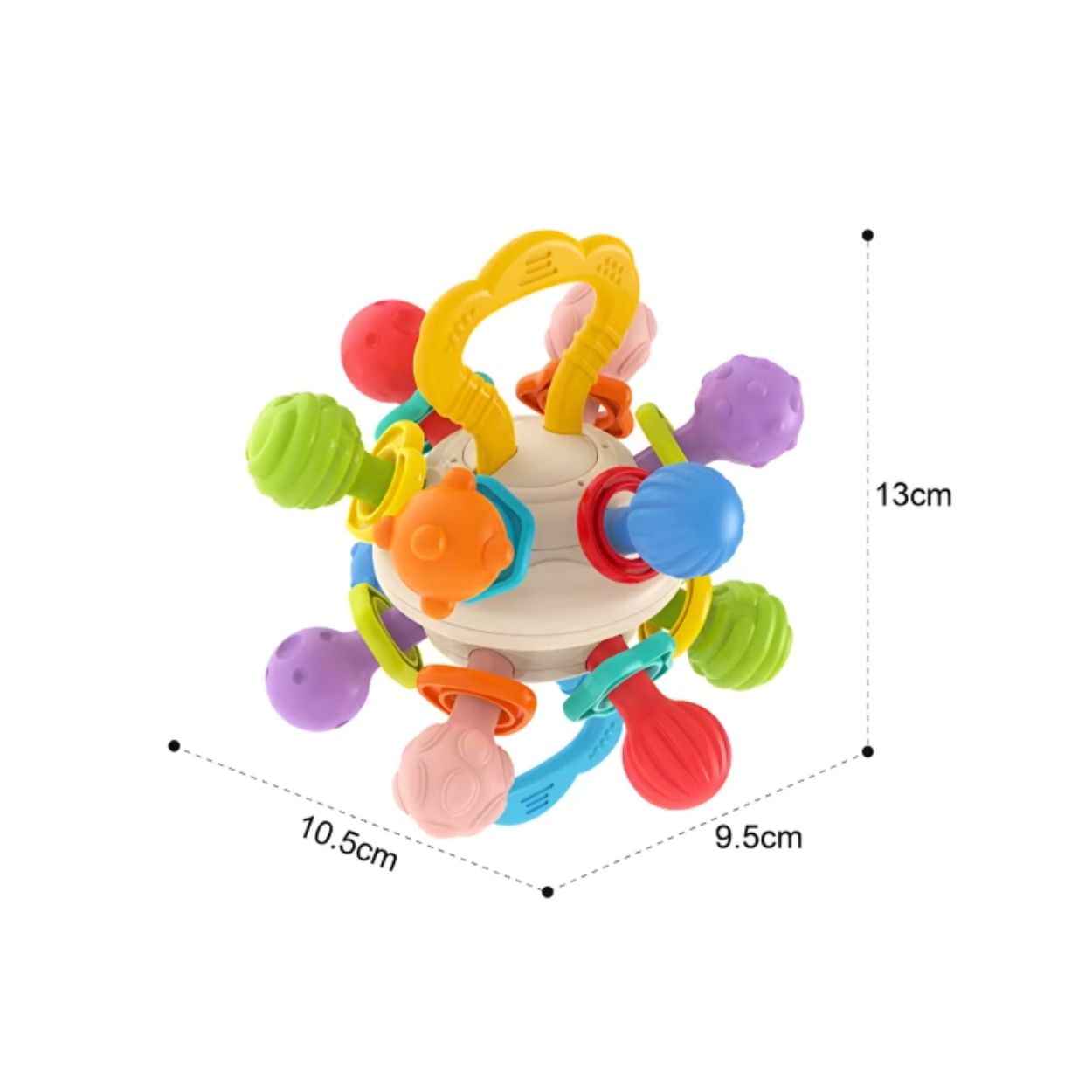 SONAJERO MONTESSORI ÁTOMO SENSORIAL COLORIDO PARA BEBÉ - 3