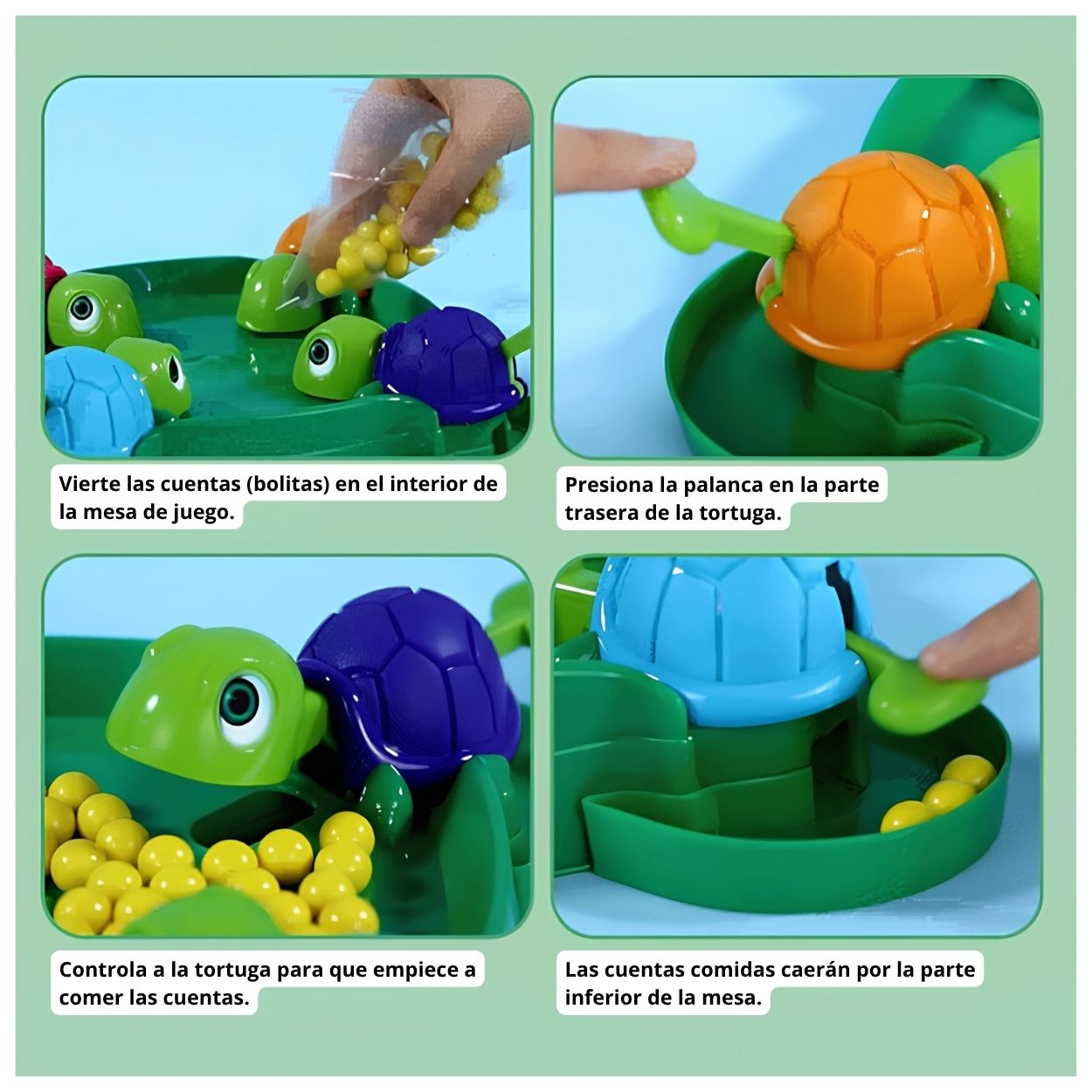 JUEGO DE MESA DE TORTUGUITA HAMBRIENTAS DIDÁCTICO INFANTIL - 4
