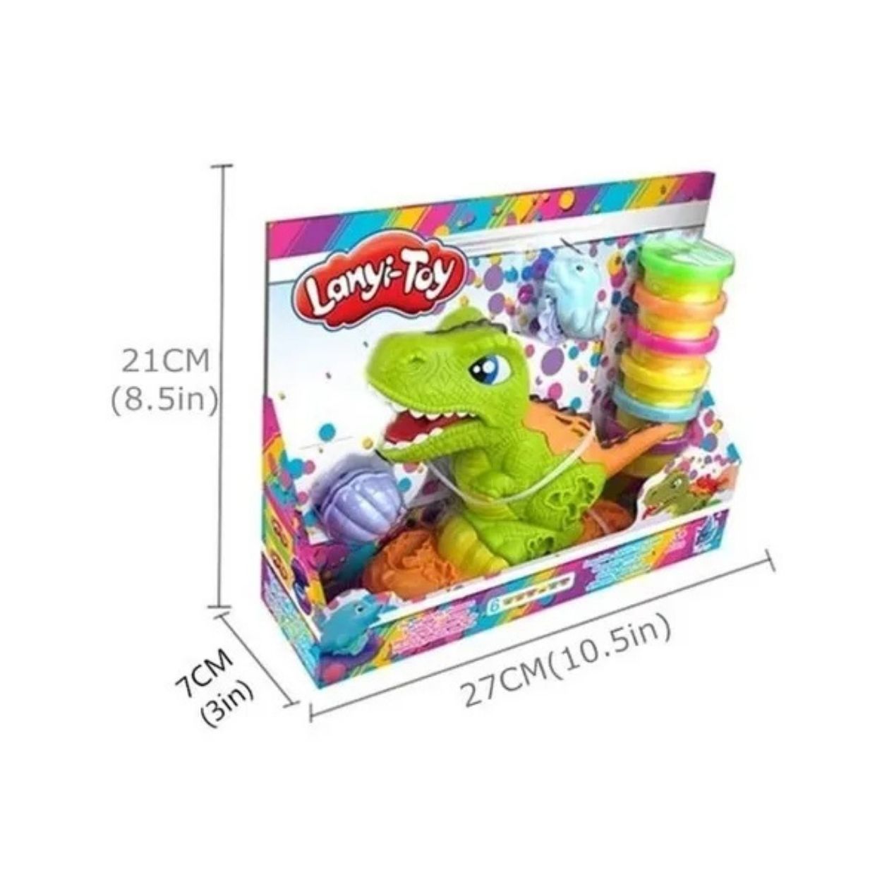 SET DIDÁCTICO DINOSAURIO CON MOLDES Y PLASTILINAS PARA NIÑOS - 3