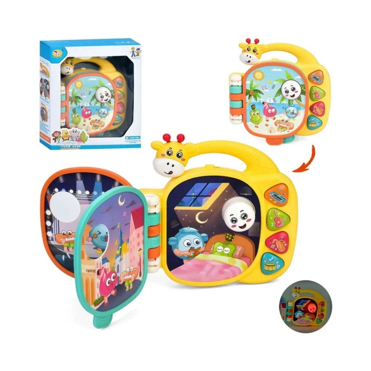 LIBRO INTERACTIVO JIRAFA MONTESSORI MUSICAL PARA BEBÉ - 3