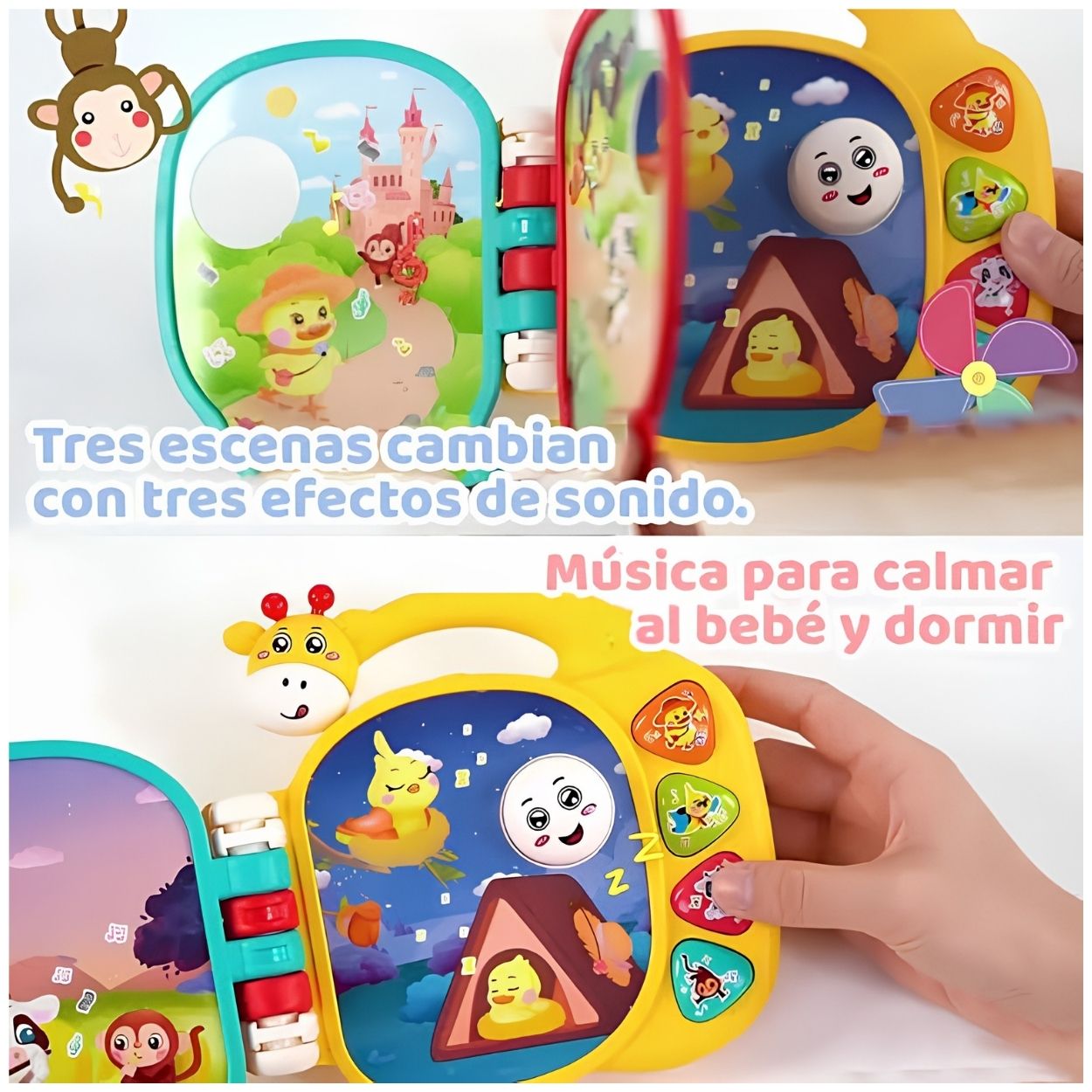 LIBRO INTERACTIVO JIRAFA MONTESSORI MUSICAL PARA BEBÉ - 4