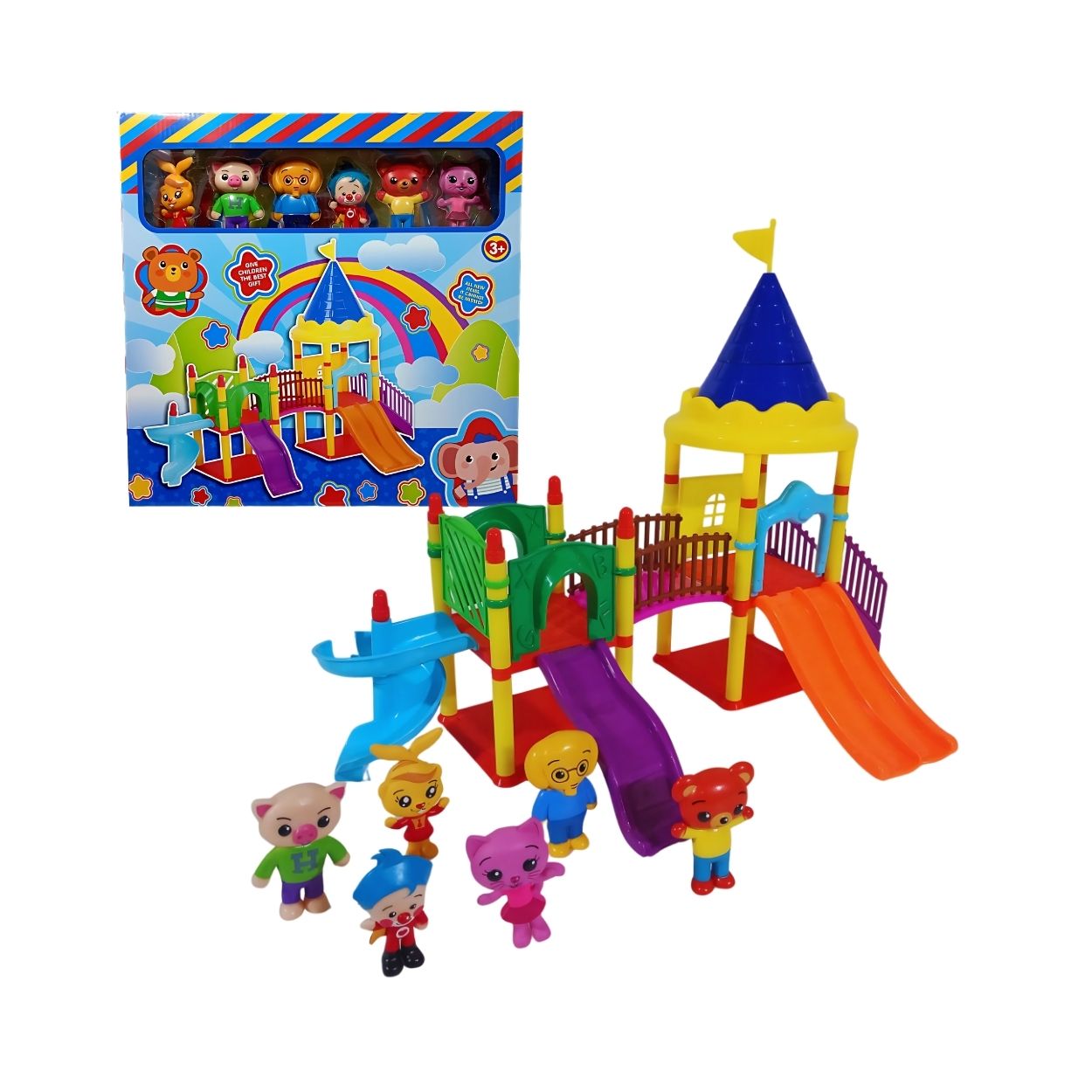 Juguete Mi Parque Infantil con Toboganes y Amigos para Niños - Compatible con Plimplim - 1