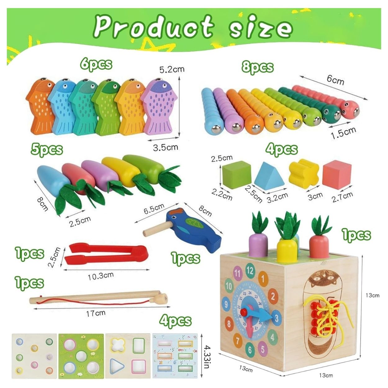 CUBO MONTESSORI DE MADERA OSITO - JUEGO SENSORIAL - 3