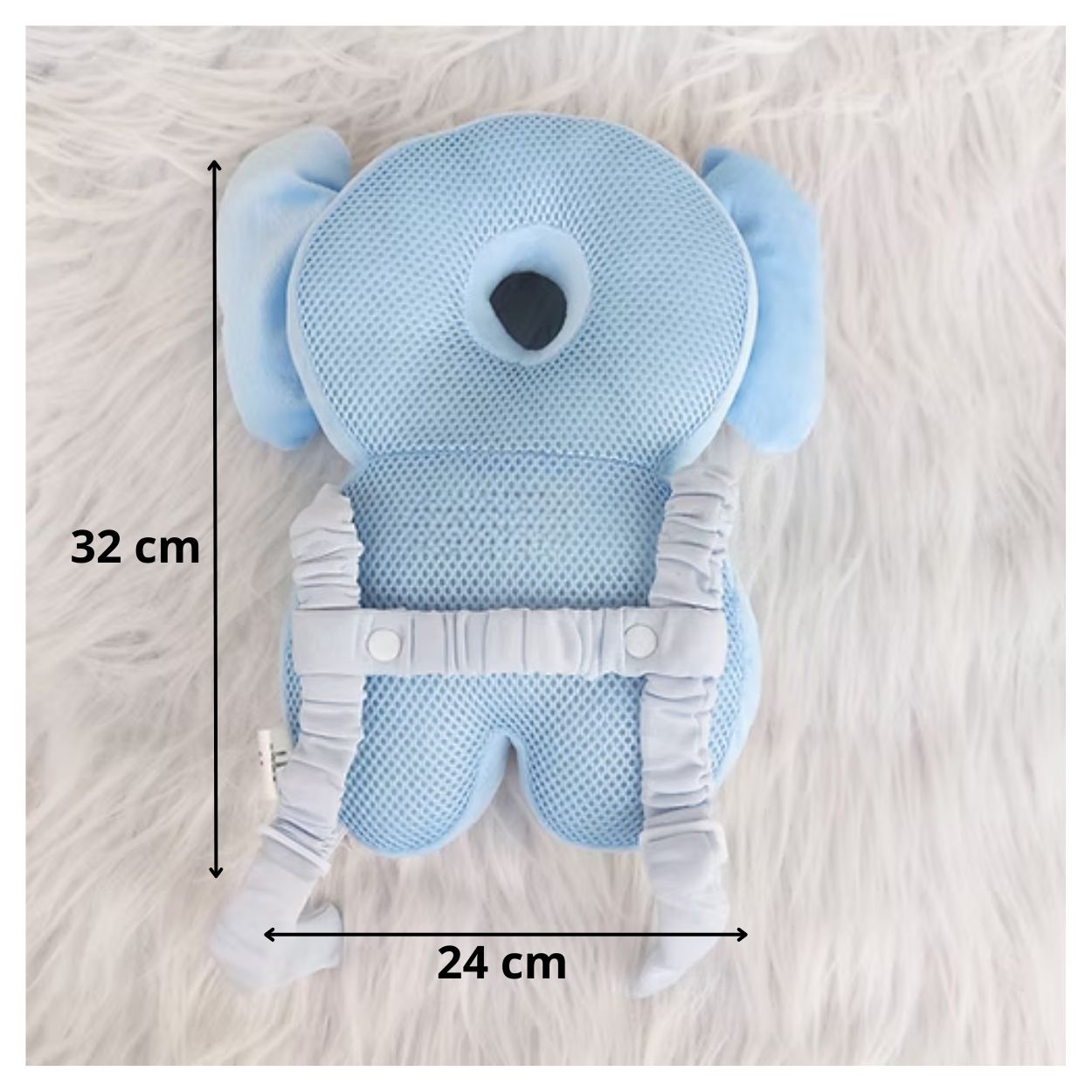 MOCHILA PROTECTORA ANTIGOLPES COLOR CELESTE PARA BEBÉ NIÑO - 3