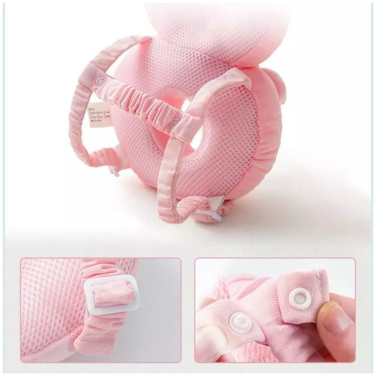 MOCHILA PROTECTORA ANTIGOLPES COLOR CELESTE PARA BEBÉ NIÑO - 7