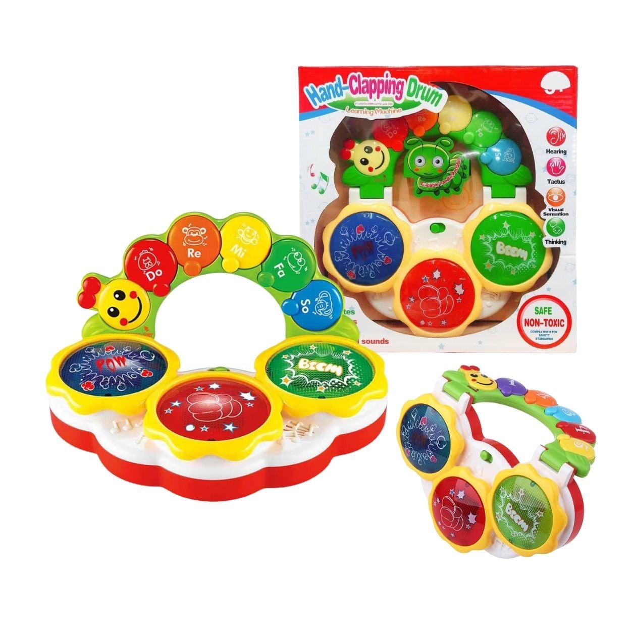 JUEGO INTERACTIVO MUSICAL TAMBOR ORUGA PARA BEBÉ - 1