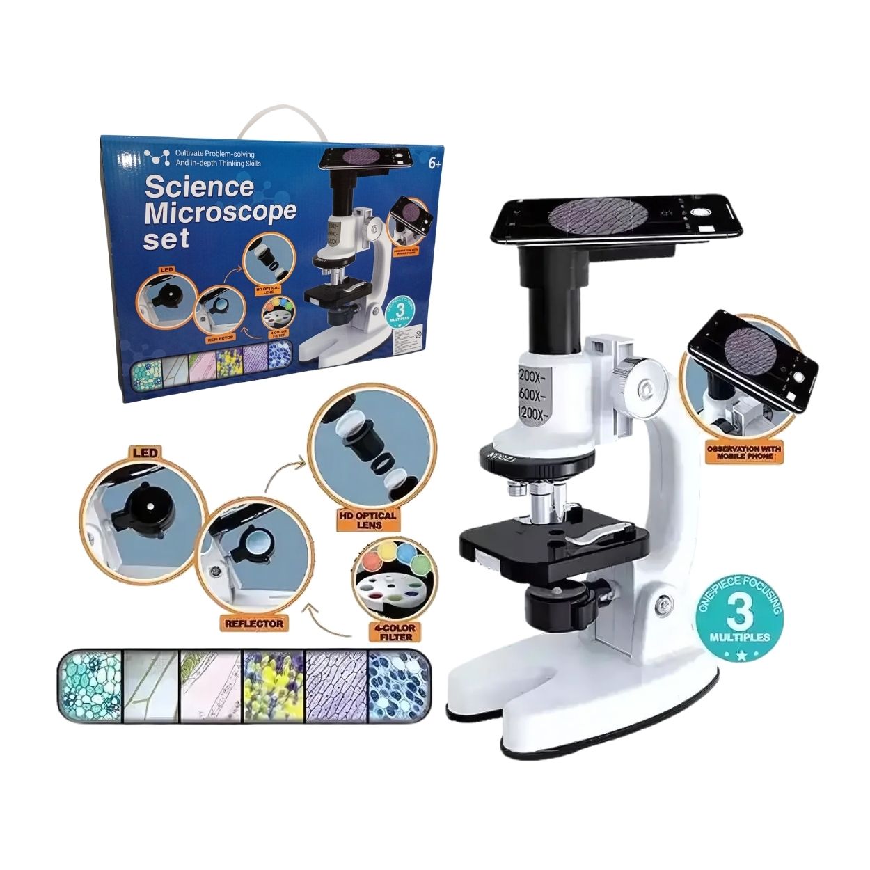 SET MICROSCOPIO INFANTIL CON AMPLIACIÓN HASTA X1200 - 1