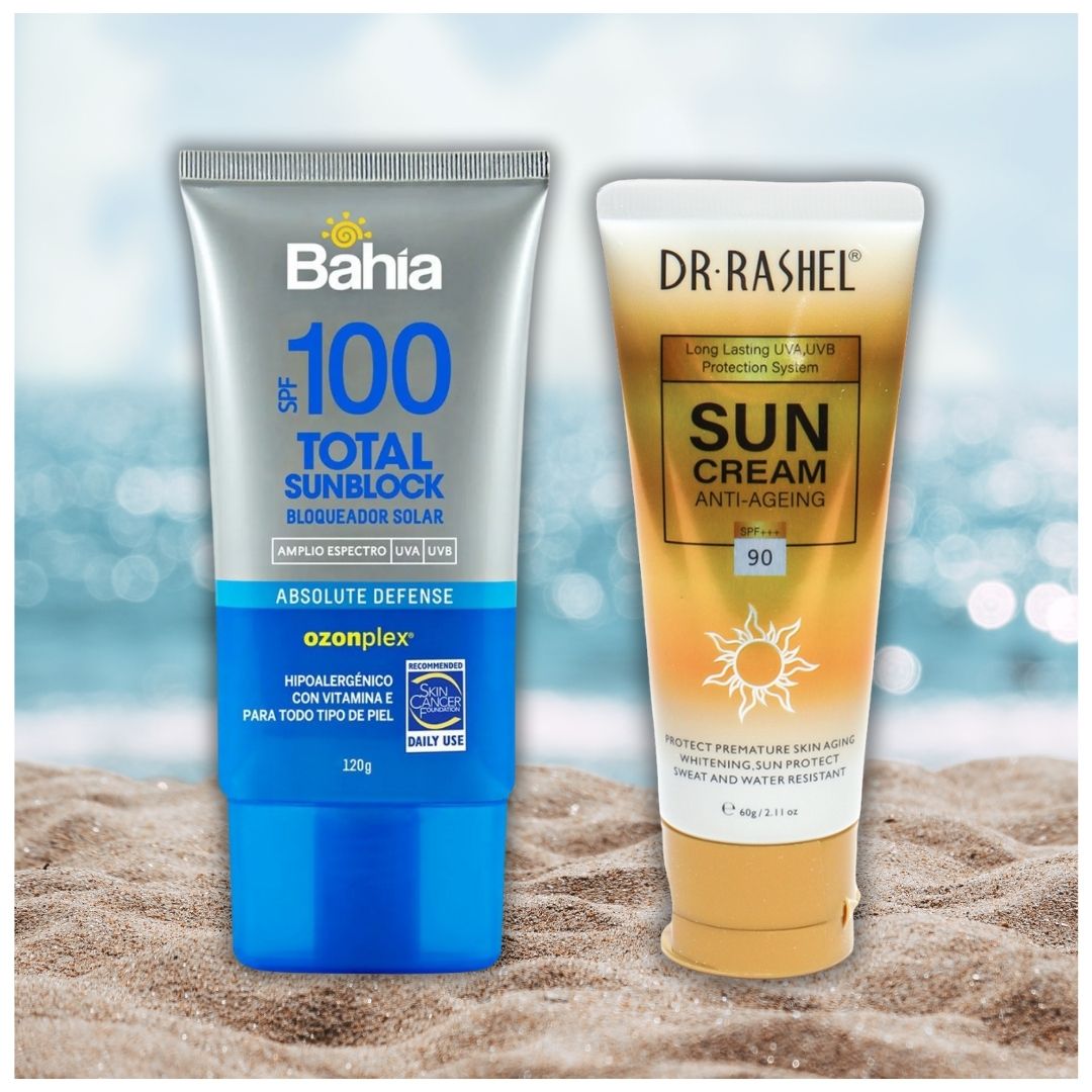 BLOQUEADOR BAHÍA SPF100 + PROTECTOR SPF90+++ DR RASHEL - 1