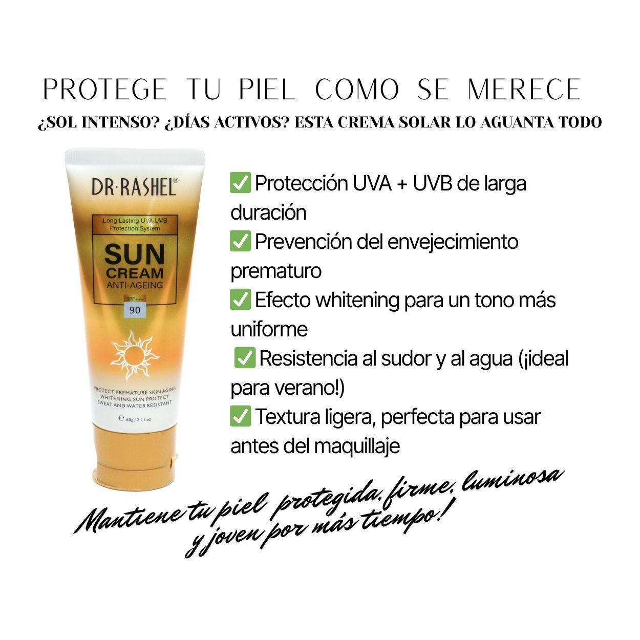 BLOQUEADOR BAHÍA SPF100 + PROTECTOR SPF90+++ DR RASHEL - 4