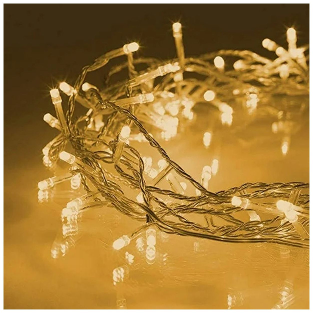 LUCES NAVIDEÑAS ÁMBAR CON PANEL SOLAR -18 MTS LUZ CÁLIDA - 2