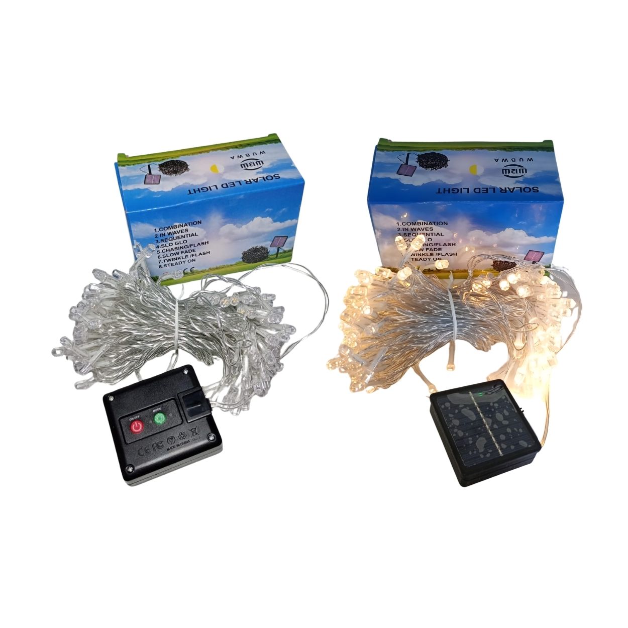 LUCES NAVIDEÑAS ÁMBAR CON PANEL SOLAR -18 MTS LUZ CÁLIDA - 3