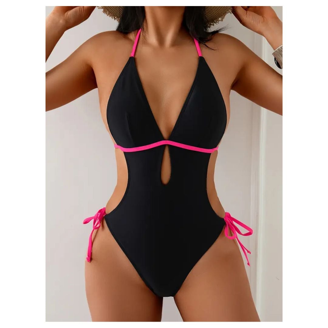 TRIKINI PUSH UP LICRA NEGRO – ROPA DE BAÑO MUJER - 1