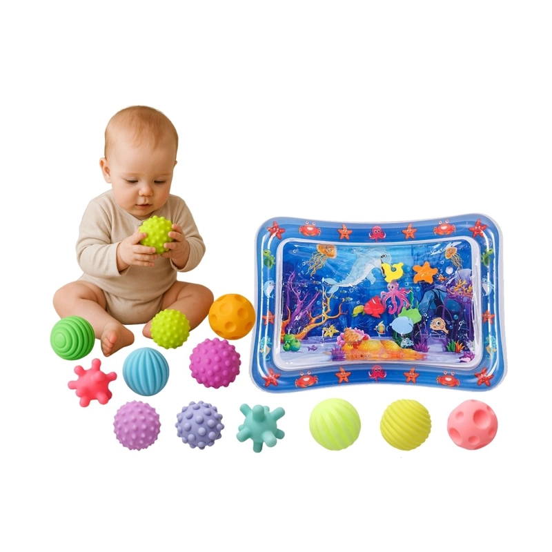 PACK BABY ALFOMBRA RECT SENSORIAL DE AGUA CON PELOTAS COLORIDAS TEXTURIZADAS 6PZS - 1