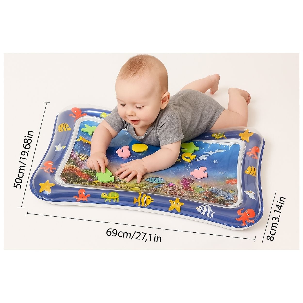PACK BABY ALFOMBRA RECT SENSORIAL DE AGUA CON PELOTAS COLORIDAS TEXTURIZADAS 6PZS - 3