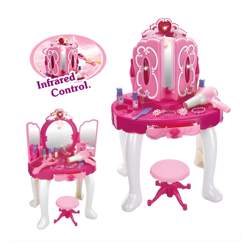 JUGUETE INTERACTIVO TOCADOR INFANTIL CON ESPEJO MÁGICO MUSICAL, VARITA Y SECADOR - 3