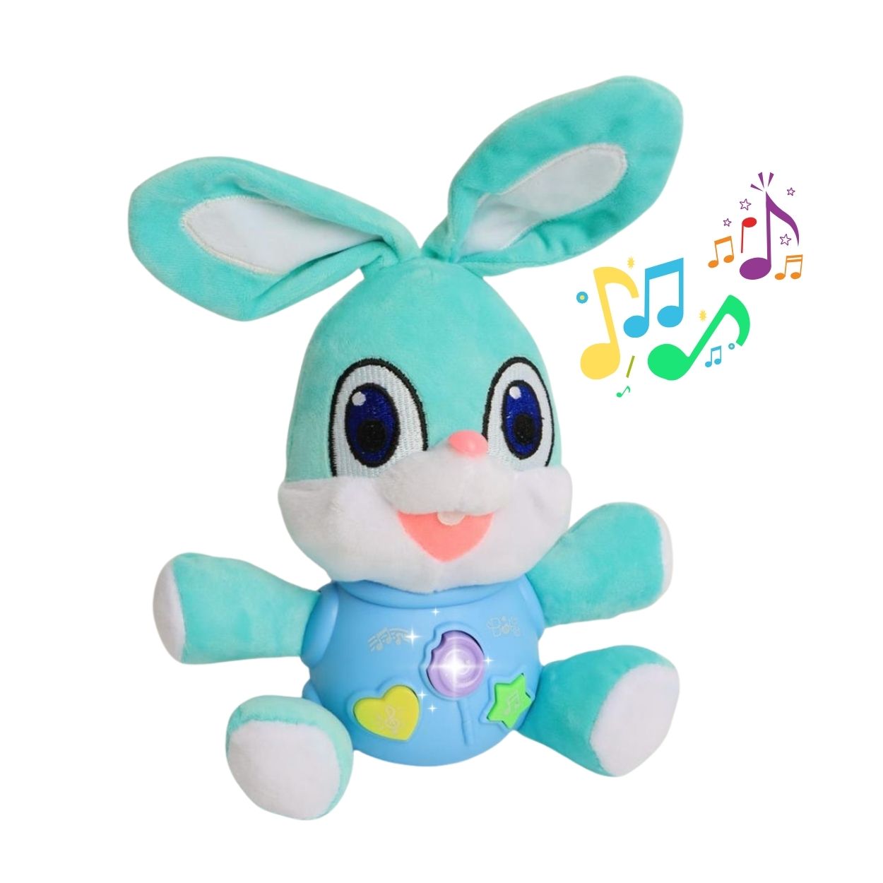 JUGUETE PELUCHE CONEJITO INTERACTIVO MUSICAL CON LUCES PARA BEBÉS - 1