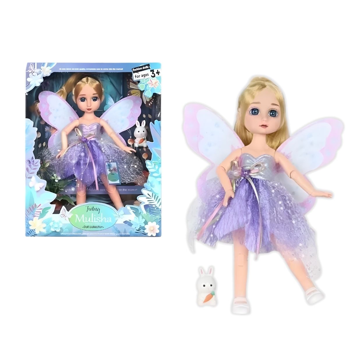 MUÑECA HADA FANTASY PRINCESA MULISHA ARTICULADA CON ALAS - MODELO SORPRESA ALEATORIO - 2