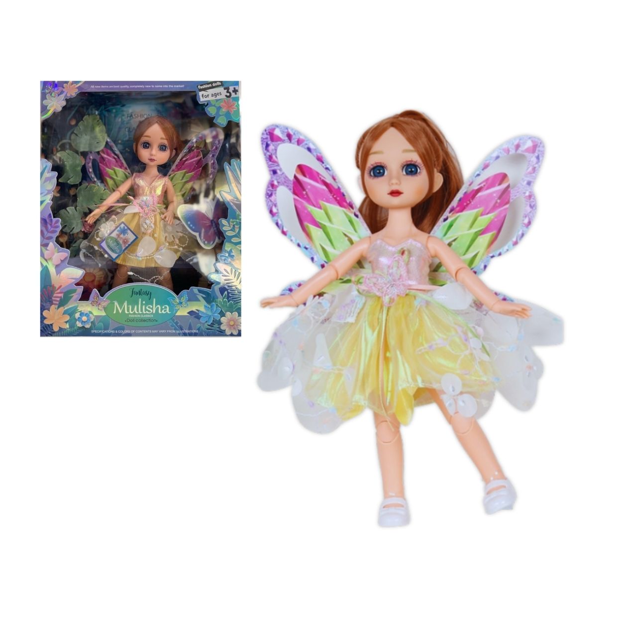MUÑECA HADA FANTASY PRINCESA MULISHA ARTICULADA CON ALAS - MODELO SORPRESA ALEATORIO - 3