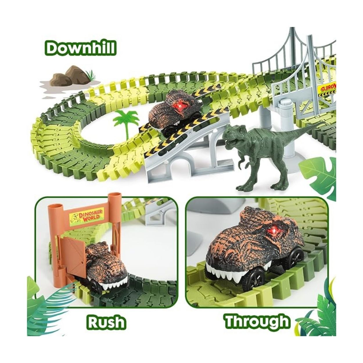 PISTA DE CARRERAS AVENTURA DE DINOSAURIOS 144 PIEZAS - JUGUETE DIDÁCTICO - 2