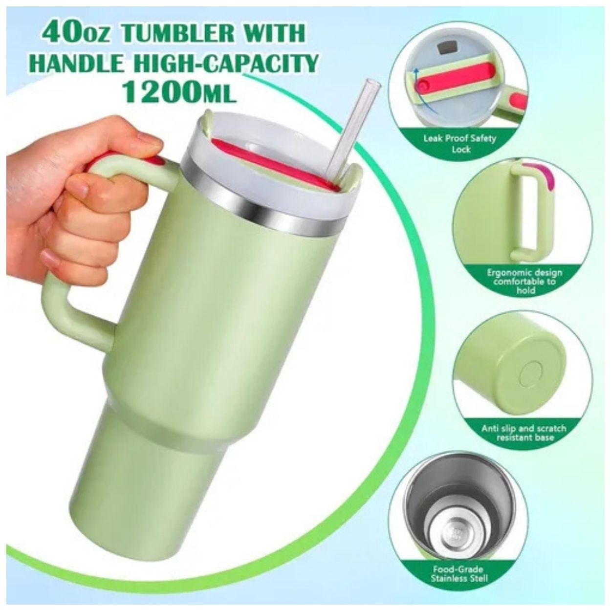 VASO TÉRMICO TOMATODO 40OZ CON ASA Y SORBETE - COLECCIÓN BRAINROT TRALALERO - 1200ML - 7