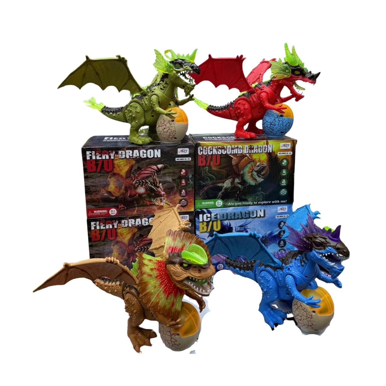 JUGUETE DINOSAURIO DRAGÓN CAMINANTE CON LUCES SONIDO Y HUEVO INTERACTIVO - 2