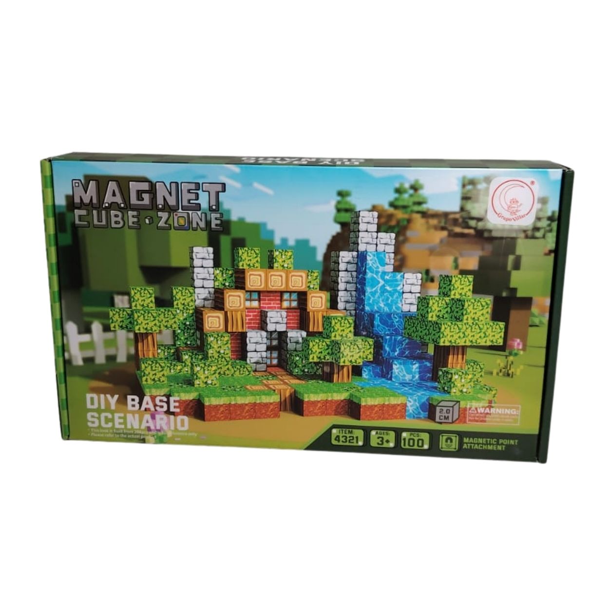 SET DE BLOQUES IMANTADOS 3D SCENE 100 PIEZAS MUNDO PIXELADO - 1