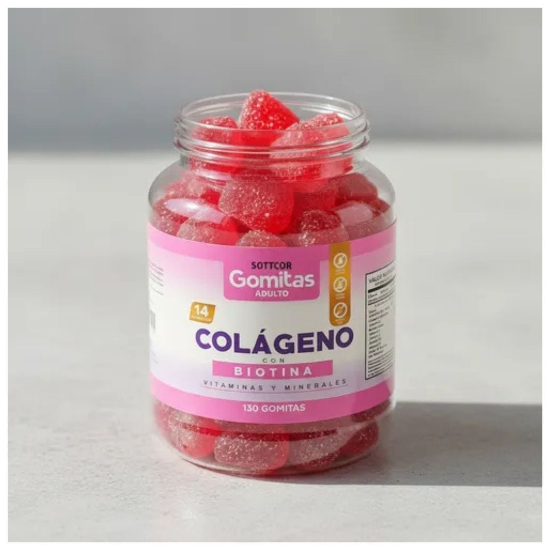 Gomitas de Colágeno con Biotina Sottcor Adulto 130 und - Nutrición para Piel y Cabello - 3