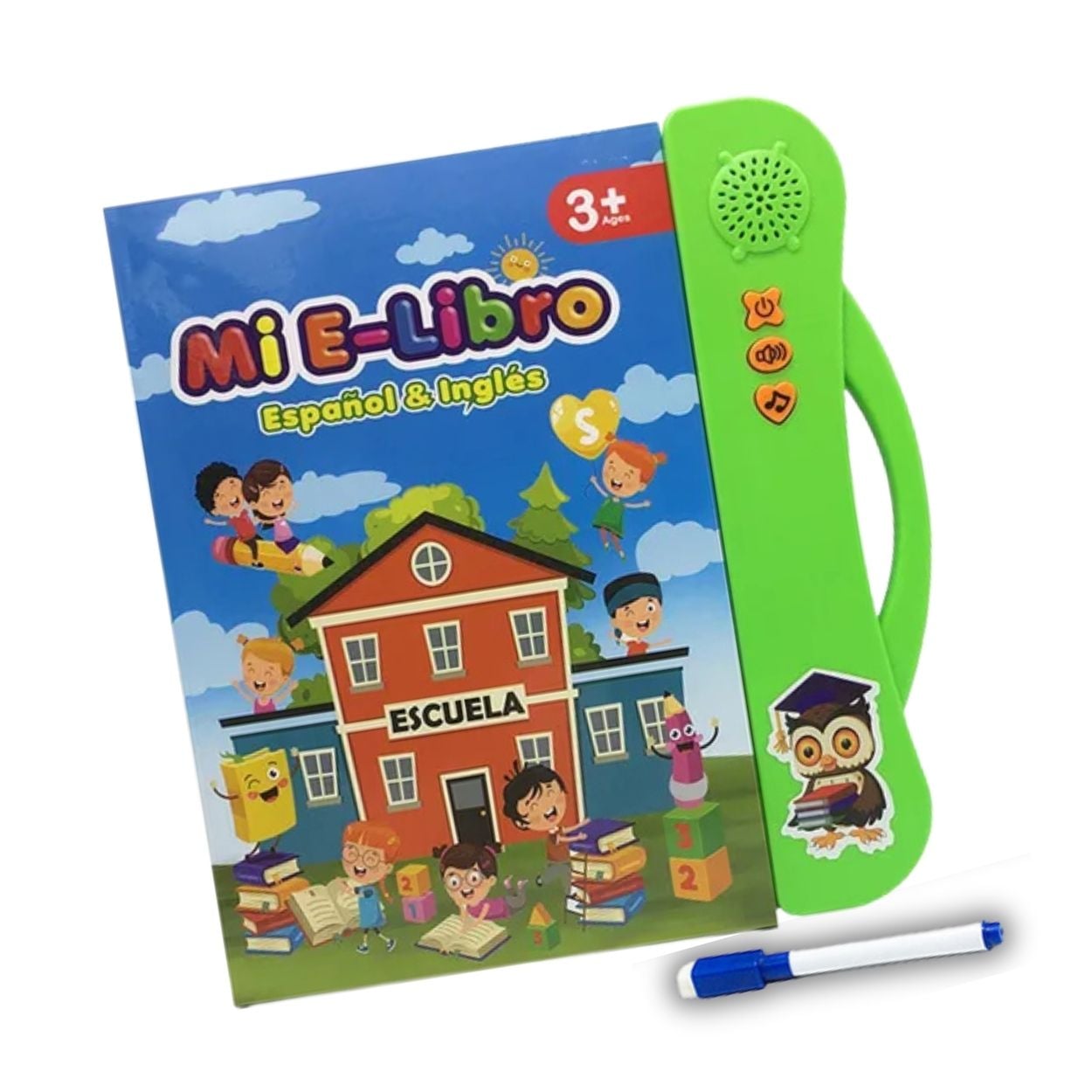 LIBRO DIDÁCTICO BILINGÜE CON SONIDO Y PIZARRA MÁGICA PARA APRENDER INGLÉS - 1