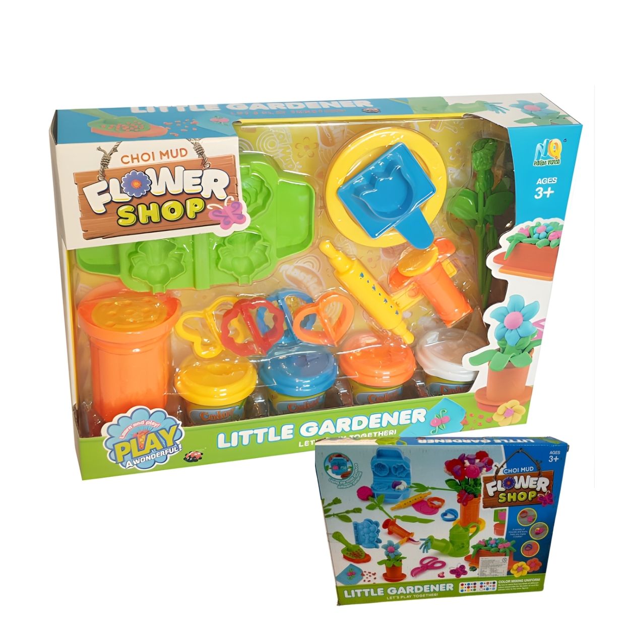 KIT DE PLASTILINAS FLORES Y JARDINERÍA PARA MOLDEAR - JUGUETE CREATIVO EDUCATIVO - 1