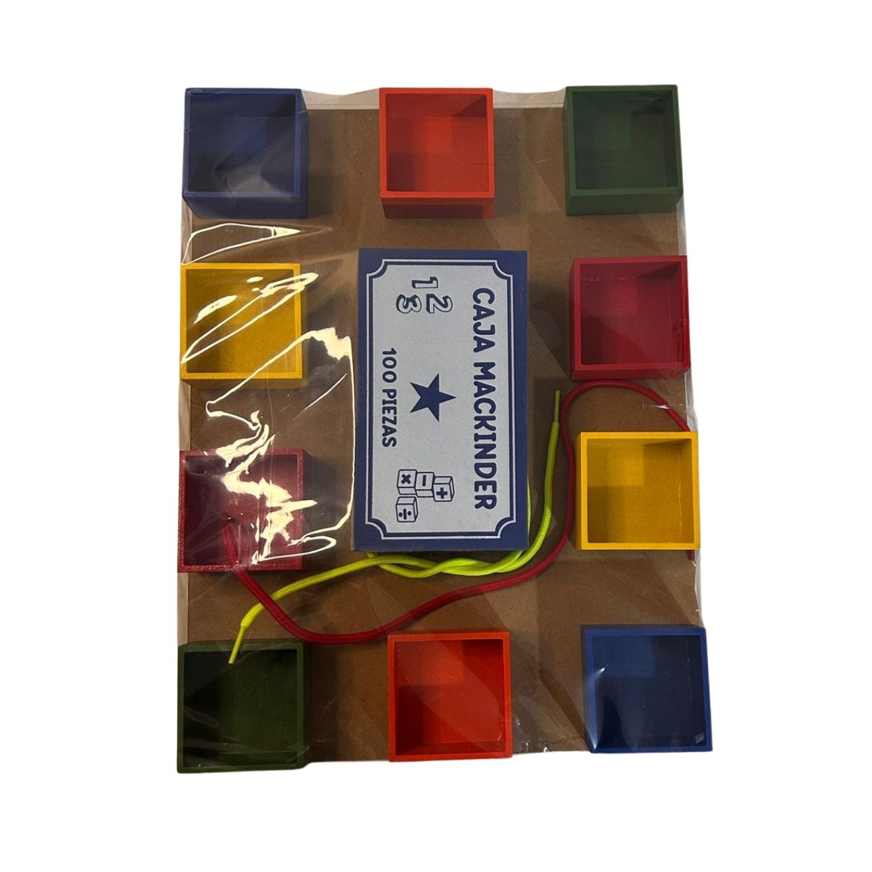 CAJITA MACKINDER DE MADERA DIDÁCTICA 100 PIEZAS - JUEGO PARA APRENDER MATEMÁTICAS - 3