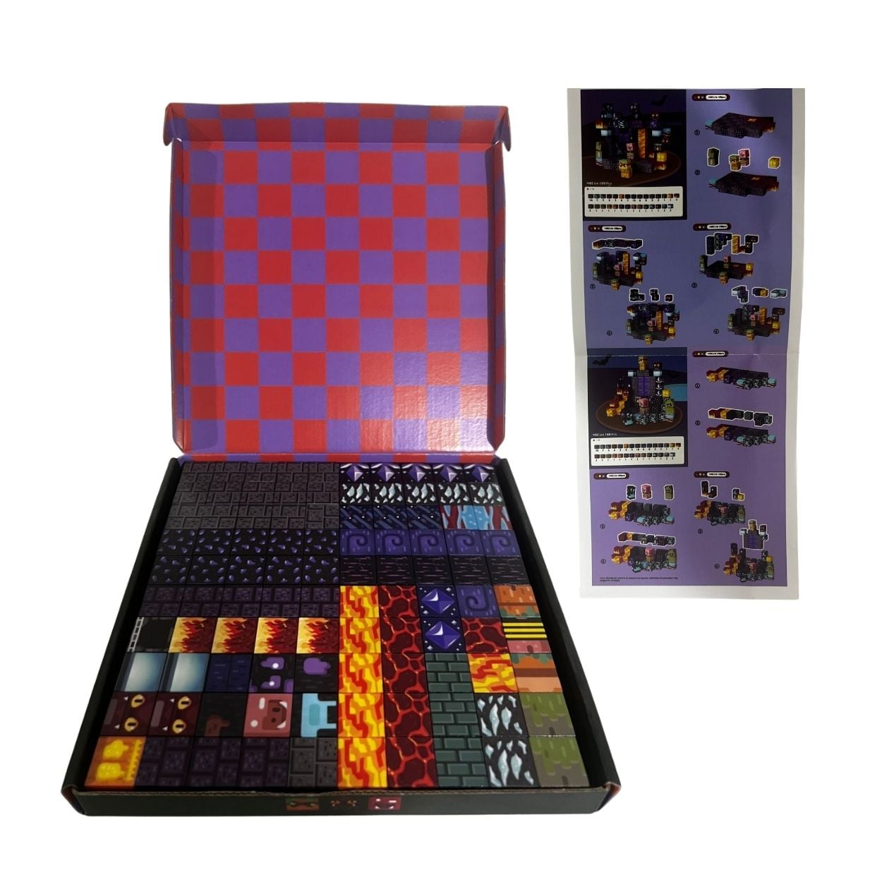 BLOQUES MAGNÉTICOS DE CONSTRUCCIÓN MUNDO DE FUEGO VOLCÁN PIXELADO 100PCS - 2