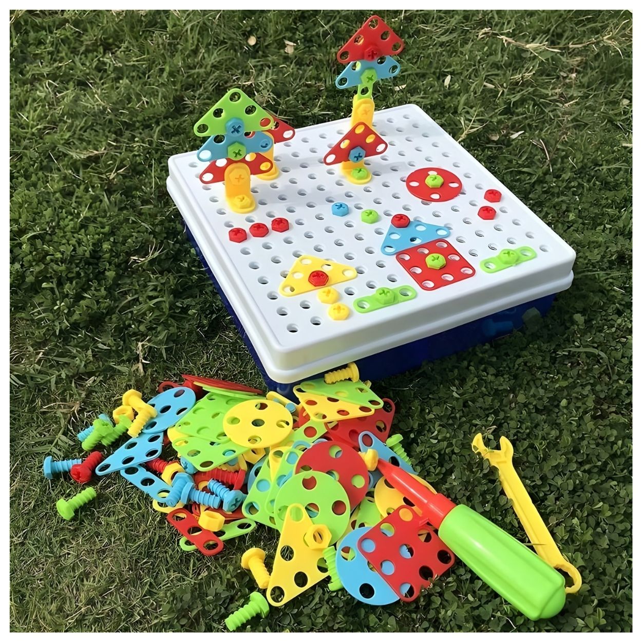 JUEGO DIDÁCTICO DE CONSTRUCCIÓN MOSAICO CREATIVE 234 PCS CON DESTORNILLADOR - 4 EN 1 - 2