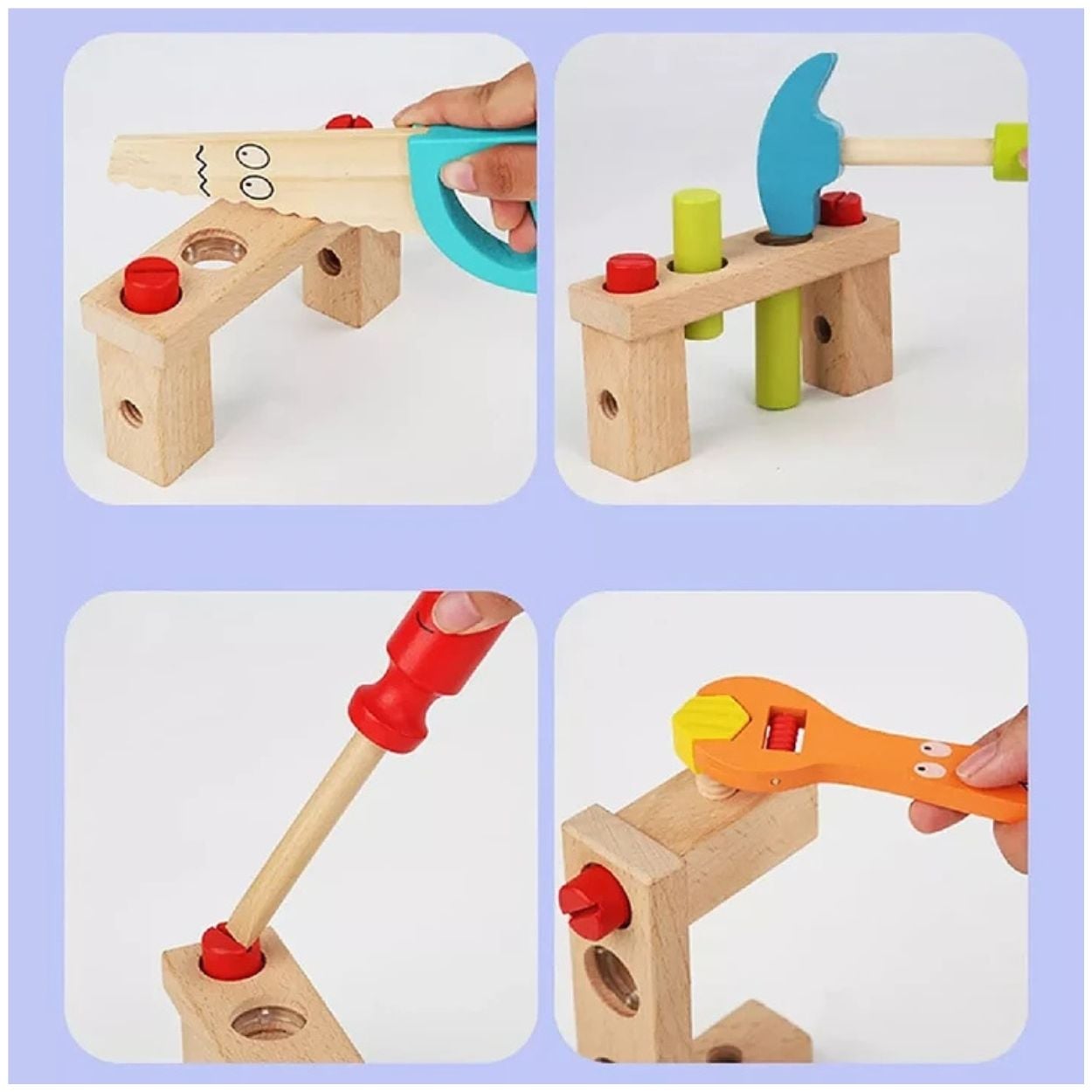 SET DE HERRAMIENTAS CON CINTURÓN AJUSTABLE - JUGUETE MONTESSORI DE MADERA - 5
