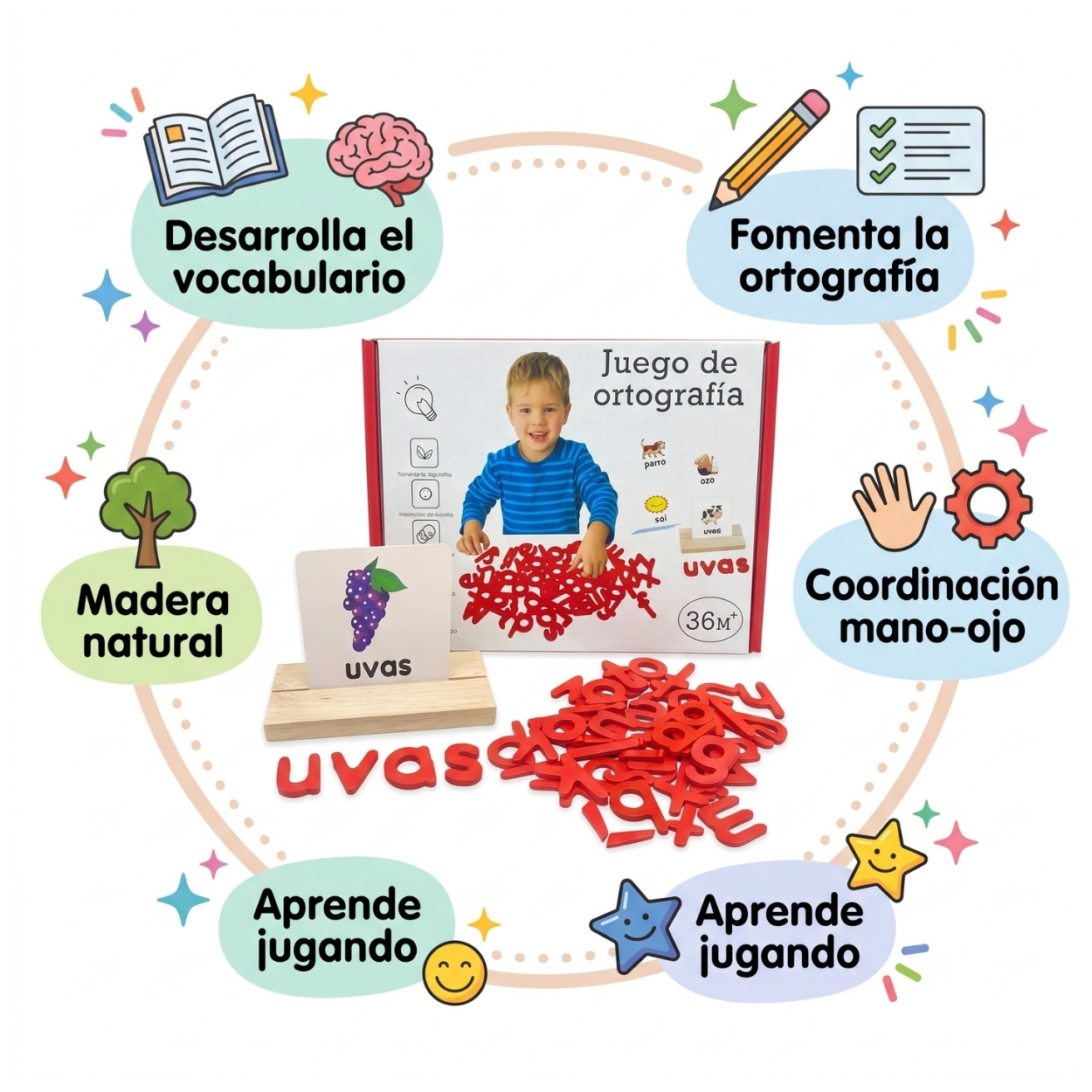 JUEGO DE ORTOGRAFÍA APRENDIZAJE INICIAL LETRAS Y PALABRAS - 2