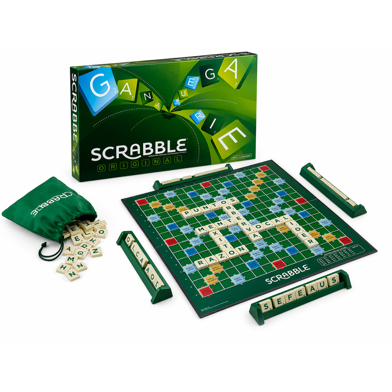 SCRABBLE JUEGO CLÁSICO DE PALABRAS PARA NIÑOS Y ADULTOS - 2